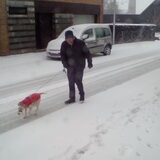 Door sneeuw en wind !!