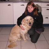 Eerst ontmoeting met Luna, hond van de buren.