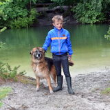 Loca met haar grootste vriend, kleinzoon Bjorn.