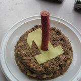 speciale verjaadags taart. Tys 1 jaar geworden.