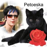 Dit ben ik, met mijn zwarte kater, die ik vroeger had toen ik nog thuis…