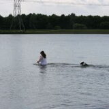 Ik in het water