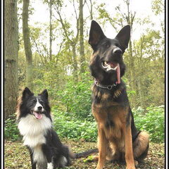 Samen met vriendinnetje Macy