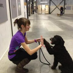 High five met Daniëlle op de training