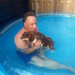 voor het eerst in het water , maar vond het niet leuk