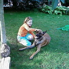 Rocko met buurtkindje