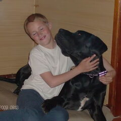 Bailey met mijn oudste zoon.