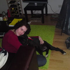 De eerste avond bij ons - Duckie is hier 4,5 maand