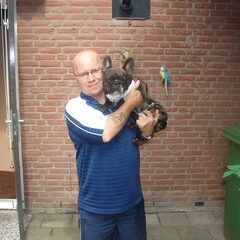 dit is mijn man met ons fransbuldog lady
