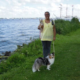 Ik en de honden tijdens de Sneekweek