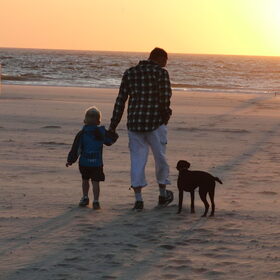 aan zee strandwandeling