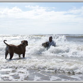 Pootje baden aan het strand!