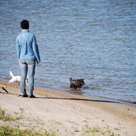 Samen aan het water.