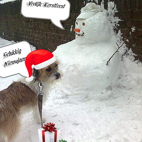 storm ontmoet sneeuwman