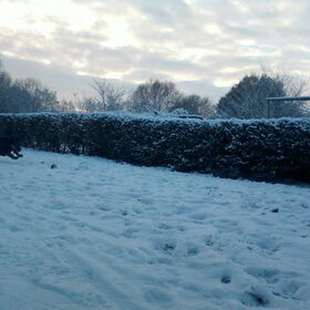 lekker in de sneeuw