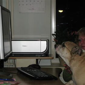 noa achter de computer