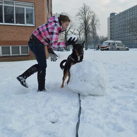 samen een sneeuwpop maken