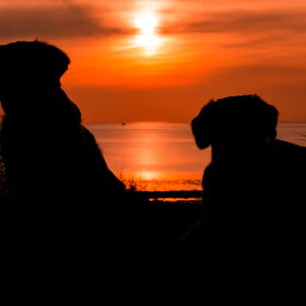 Lente is... Die eerste mooie zonsondergang