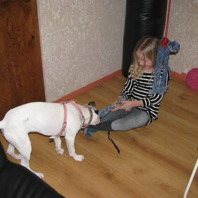 touwtje trekken met Roos