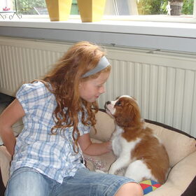 Kirsten met kleine Chinda. Zo schattig!!!