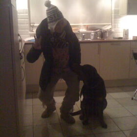 Hondenfoto van Sanne & Rottweiler Bo