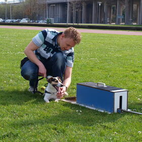 Baas en hond.