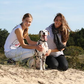 Met mijn twee vriendinnen, Shawna en Esra.