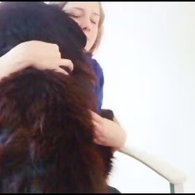 Foto van mij en de hond van een zeer goede vriendin, al een jaar…