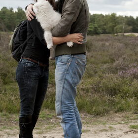 Nanna en haar baasjes Randy en Mark