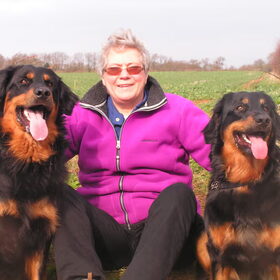 Met Afke, O'Daisy en Ozzie naar de Crufts - 2011