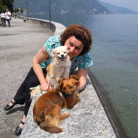 Aan het meer van Lugano Italie.