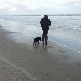 Lekker op het strand wandelen!