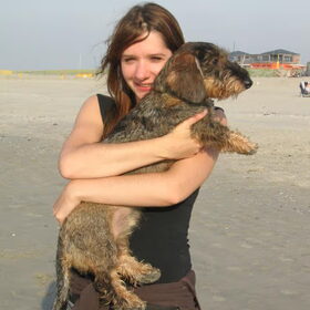 Karel en ik op het strand
