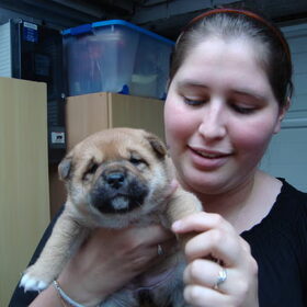 kenai als pup, eerste keer dat ik haar mocht vastnemen :)