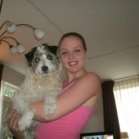 Mijn dochter Marieke met Lizzie.