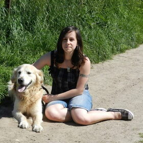 Samen met asielhondje Falco