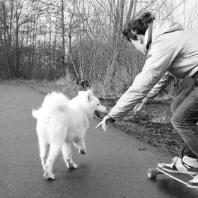 Skateboarden met pootje