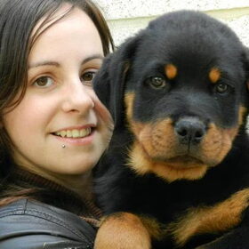 Samen met Pluto, 1 van de 3 Rottweiler puppy's