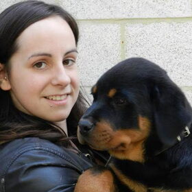 Samen met Goofy, 1 van de 3 Rottweiler puppy's