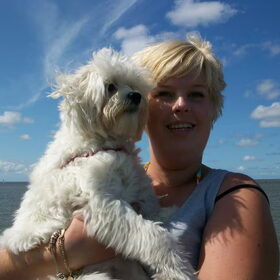 Met het vrouwtje aan de waddenzee