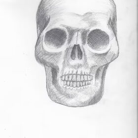 doodskop getekend..