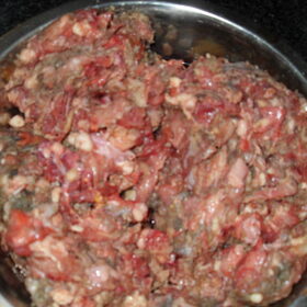 Tim's polderbarf. Eten onze honden iedere dag.