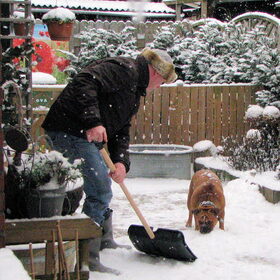Spelen met sneeuw