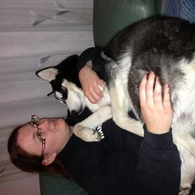 Boris slaapt op schoot
