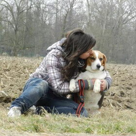 Samen met asielhondje Sheila