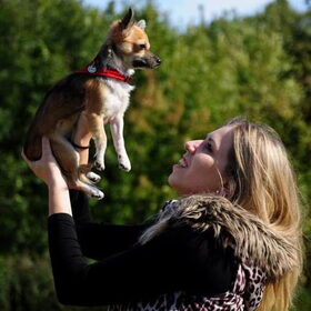 Ik met ons eerste hondenkindje