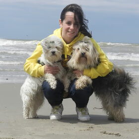 Met Dempsey en Taiko voor de zee :-)