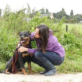 Samen met asielhondje Zina