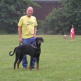 Samen met het baasje in Rosmalen tijdens de DGT 1 Juni 2008