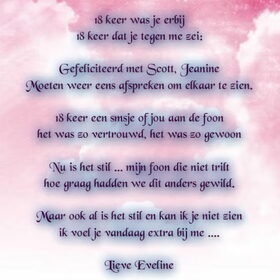 Vandaag de eerste keer de verjaardag van jongste zoon Scott…